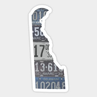 Vintage Delaware License Plates Sticker